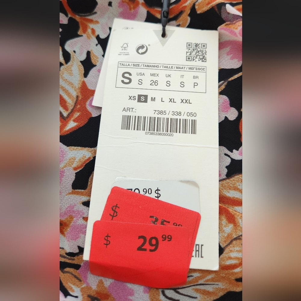 ZARA RUCHED MAXI DRESS SIZE S - Picture 13 of 15